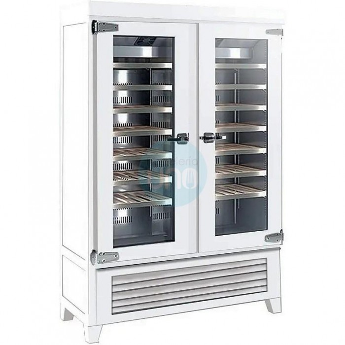 Armario Expositor de Vinos Blanco, 1,4 Metros Ancho, Madera Pino Maciza, 180 Botellas, Fondo 60 cm, Vertical, INFRICO IF49R2GB Armario Expositor de Vinos Blanco, 1,4 Metros Ancho, Madera Pino Maciza, 180 Botellas, Fondo 60 cm, Vertical, INFRICO IF49R2GB