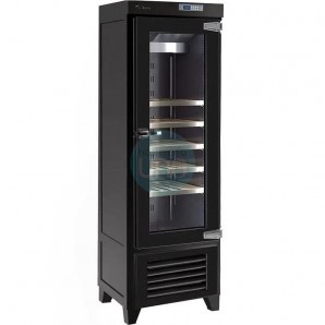 Vinoteca para Vinos Color Negro, 69 cm Ancho, Madera Pino Maciza, 90 Botellas, Fondo 60 cm, Vertical Negra, INFRICO IF23R1GN