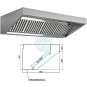 Campana Slim Baja con Motor Centrífugo 400º 2H 10/10, 5 Filtros de Carbono, 2,5 Metros Ancho, TSLS2589FC400