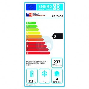 Nevera compacta en Acero inoxidable, 60 cm Ancho, 65 cm Fondo, AR200SS