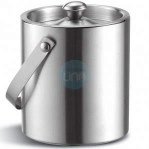 Cubo de Hielo Isotérmico, Acero inoxidable, Ø 12 cm, Altura 13,5 cm, 1 Litro, Comas