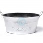 Cubitera Grande Oval, Zinc Galvanizado, 24 Litros, Altura 23 cm, Comas