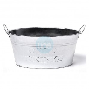 Cubitera Oval, Zinc Galvanizado, 14 Litros, Altura 19 cm, Comas