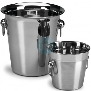 Cubo Champagnera en Acero inoxidable, Ø 20 cm, Altura 19 cm, 3,5 Litros, Comas