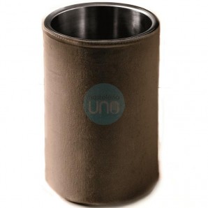Enfriabotellas en Acero inoxidable, Algodón Marrón, Ø 12 cm, Altura 18 cm, 1,25 Litros, Comas