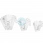 Set 3 Jarras Medidoras de Plástico, 0,25, 0,5 y 1 Litro, con Asa, Lacor