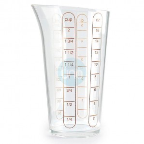 Vaso Medidor de Plástico, 0,5 Litros, Ø 8,5 cm, Altura 16 cm, Lacor Basic