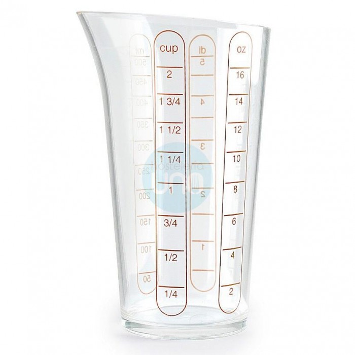 Vaso Medidor de Plástico, 0,5 Litros, Ø 8,5 cm, Altura 16 cm, Lacor Basic Vaso Medidor de Plástico, 0,5 Litros, Ø 8,5 cm, Altura 16 cm, Lacor Basic