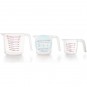 Set 3 Jarras Medidoras de Polipropileno, 0,25, 0,5 y 1 Litro, con Asa, Apilables, Lacor