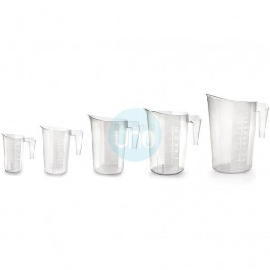 Set 5 Jarras Medidoras, 0,5, 1, 2, 3 y 5 Litros, Polipropileno, Apilables, con Asa, PRO Lacor