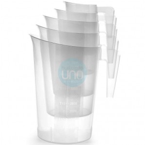 Set 5 Jarras Medidoras, 0,5, 1, 2, 3 y 5 Litros, Polipropileno, Apilables, con Asa, PRO Lacor