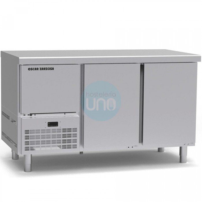 Mesa de Congelación Bajomostrador 1,5 Metros Ancho, 3 Puertas, Plana, BM1500HP Mesa de Congelación Bajomostrador 1,5 Metros Ancho, 3 Puertas, Plana, BM1500HP