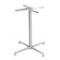 2 Bases de mesa paudy, acero inoxidable, base de 63 x 63 cms, altura 72 cms - 2 unidades