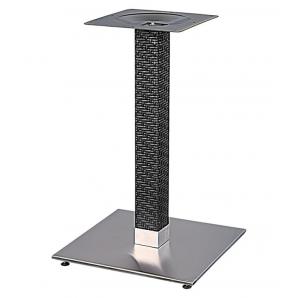 2 Bases de mesa olby 72, columna revestida, base de acero de 8 mm. 45 x 45 cm, altura 72 cms - 2 unidades