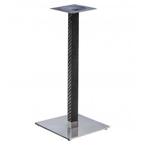 2 Bases de mesa olby 110, alta, columna revestida, base de acero de 8 mm. 45 x 45 cm, altura 110 cms - 2 unidades