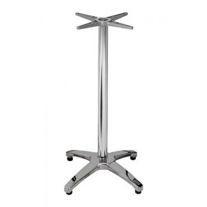 2 Bases de mesa roma new, alta, 4 brazos, inoxidable y aluminio* - 2 unidades 2 Bases de mesa roma new, alta, 4 brazos, inoxidable y aluminio* - 2 unidades