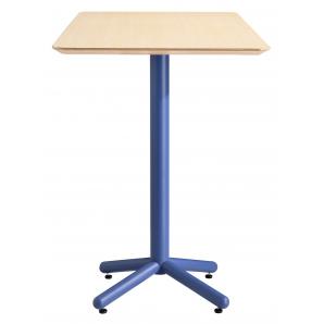 Mesa colmar, azul, tapa de contrachapado revestido con hpl, color natural, 70 x 70 cms