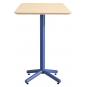 Mesa colmar, alta, azul, tapa de contrachapado revestido con hpl, color natural, 70 x 70 cms