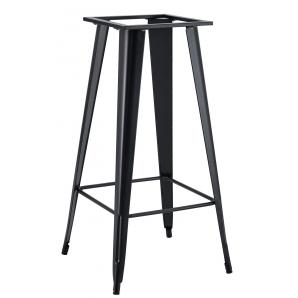 2 Bases de mesa tol ek, alta, acero, negra, para tapa de 60 x 60 cms - 2 unidades