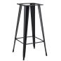 2 Bases de mesa tol ek, alta, acero, negra, para tapa de 60 x 60 cms - 2 unidades