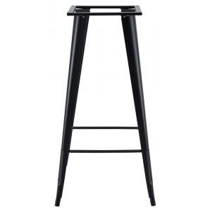 2 Bases de mesa tol ek, alta, acero, negra, para tapa de 60 x 60 cms - 2 unidades