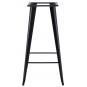 2 Bases de mesa tol ek, alta, acero, negra, para tapa de 60 x 60 cms - 2 unidades