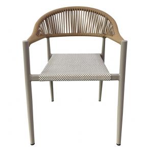 4 Sillones mónaco, apilable, aluminio, ratán y teslin - 4 unidades