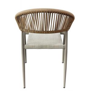 4 Sillones mónaco, apilable, aluminio, ratán y teslin - 4 unidades