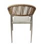 4 Sillones mónaco, apilable, aluminio, ratán y teslin - 4 unidades