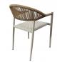 4 Sillones mónaco, apilable, aluminio, ratán y teslin - 4 unidades