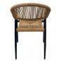 4 Sillones riviera, apilable, aluminio, ratán marrón - 4 unidades