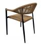 4 Sillones riviera, apilable, aluminio, ratán marrón - 4 unidades