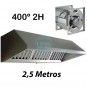 Campana con Motor Centrífugo 400º 2H 10/10, 5 Filtros de Carbono, 2,5 Metros Ancho, TSS25810FC400