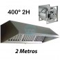 Campana con Motor Centrífugo 400º 2H 10/10, 4 Filtros de Carbono, 2 Metros Ancho, TSS20810FC400