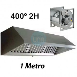 Campana con Motor Centrífugo 400º 2H 9/9, 2 Filtros de Carbono, 1 Metro Ancho, TSS10810FC400