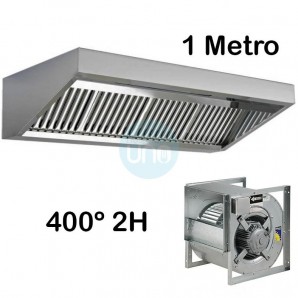 Campana Slim Baja con Motor Centrífugo 400º 2H 9/9, 2 Filtros de Carbono, 1 Metro Ancho, TSLS1089FC400