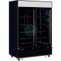 Armario Congelador Expositor Negro, 1000 Litros, Fondo 80 cm, Ancho 1,4 Metros, 2 Puertas, Ruedas, Ventilado, Tefcold