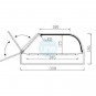 Vitrina Tapas Refrigerada, Motor Externo, 1,5 Metros, 3 Parrillas, Cristal Curvo, Puertas Abatibles, LED, VG150INOX