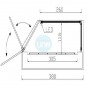Vitrina Tapas Refrigerada, Motor Externo, 1,5 Metros, 3 Parrillas, Cristal Recto, Puertas Abatibles, LED, VG150RINOX