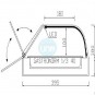 Vitrina Tapas Refrigerada, Motor Externo, 1,2 Metros, 6 Cubetas, Cristal Curvo, Puertas Abatibles, LED, VGF6INOX