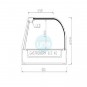 Vitrina Tapas Refrigerada, Motor Externo, 1,5 Metros, 8 Cubetas, Cristal Curvo, Puertas Correderas, LED, VGFR8