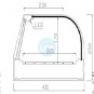 Vitrina Tapas Refrigerada, Motor Externo, 1,5 Metros, 3 Parrillas, Cristal Curvo, Puertas Correderas, LED, VGFR150