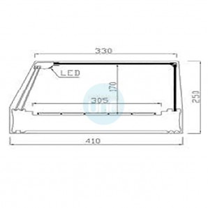 Vitrina Tapas Refrigerada, Motor Externo, 1,5 Metros, 3 Parrillas, Cristal Recto, Puertas Correderas, LED, Nogal, VGFR150R