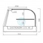 Vitrina Tapas Refrigerada, Motor Externo, 1,2 Metros, 6 Cubetas, Estante, Cristal Curvo, Puertas Correderas, LED, VGFR6E