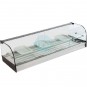 Vitrina Tapas Refrigerada, Motor Externo, 1,5 Metros, 3 Parrillas, Estante, Cristal Curvo, Puertas Correderas, LED, VGFR150E