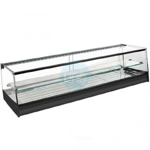 Vitrina Tapas Refrigerada, Motor Externo, 1,2 Metros, 2 Parrillas, Estante, Cristal Recto, Puertas Correderas, LED, VGFR120ER