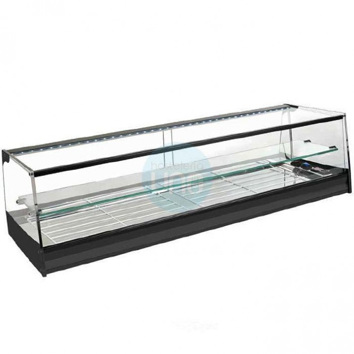 Vitrina Tapas Refrigerada, Motor Externo, 1,2 Metros, 2 Parrillas, Estante, Cristal Recto, Puertas Correderas, LED, VGFR120ER Vitrina Tapas Refrigerada, Motor Externo, 1,2 Metros, 2 Parrillas, Estante, Cristal Recto, Puertas Correderas, LED, VGFR120ER