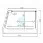 Vitrina Tapas Refrigerada, Motor Externo, 1,5 Metros, 3 Parrillas, Estante, Cristal Recto, Puertas Correderas, LED, VGFR150ER