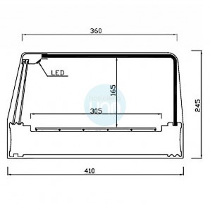 Vitrina Tapas Refrigerada, Motor Externo, 1,5 Metros, 3 Parrillas, Cristal Recto, Puertas Correderas, LED, VG20RF150GR