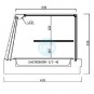 Vitrina Tapas Encastrable en Barra, 1,5 Metros, 8 Cubetas, Estante, Motor Externo, Cristal Curvo, Puertas, LED, VGMFR8E